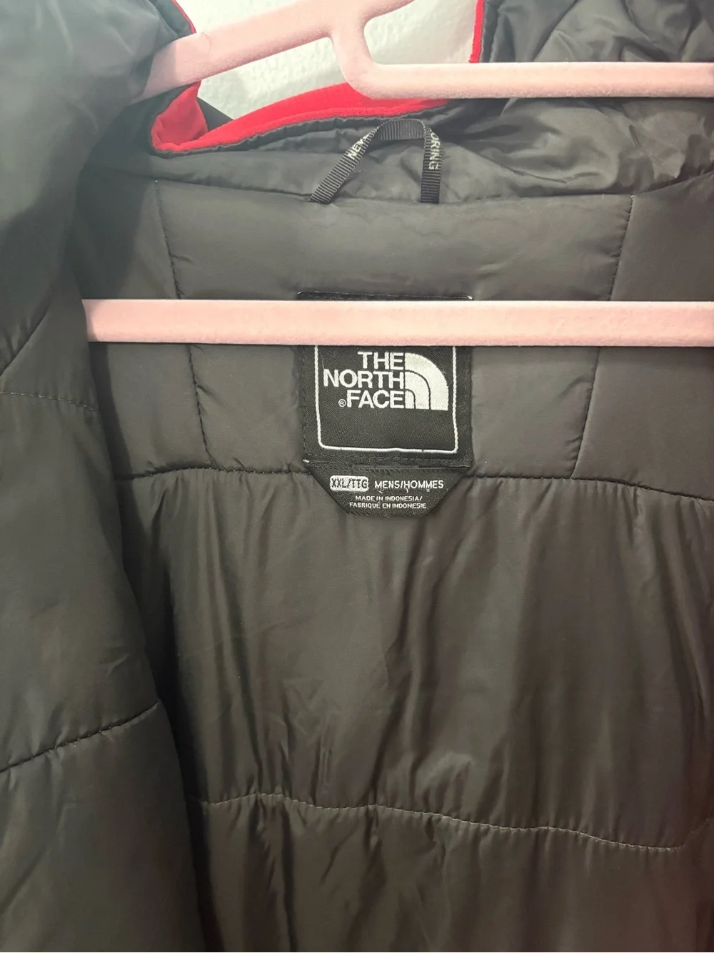 The North Face Men's Bright Red Hooded Raincoat